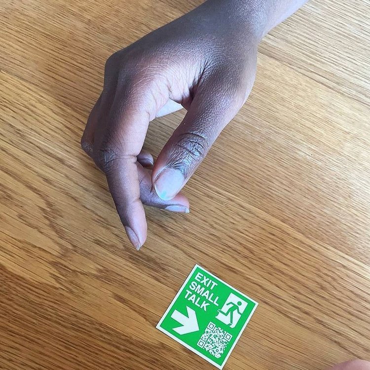 EXIT SMALL TALK Freche Sticker mit Mini-Droptalk-Runden