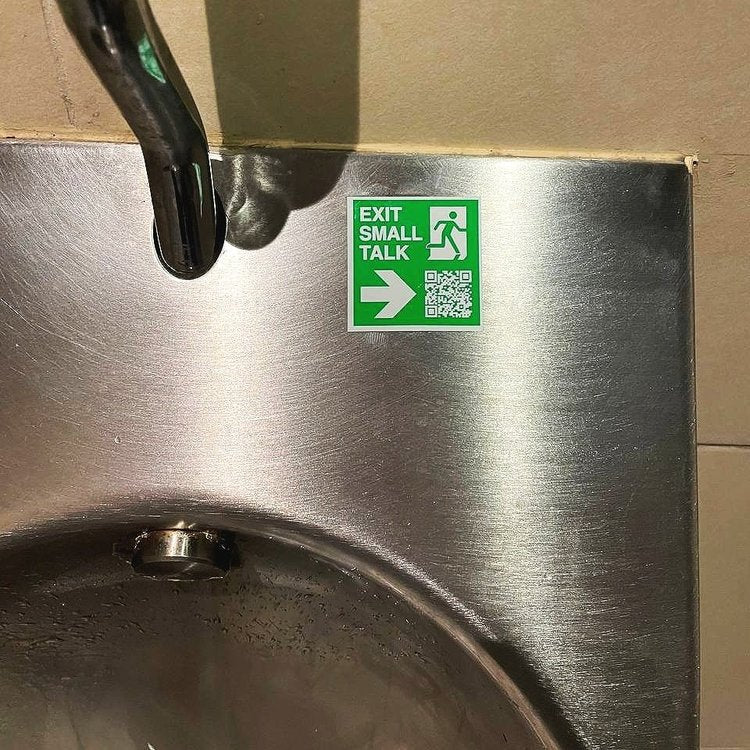 EXIT SMALL TALK  Freche Sticker mit Mini-Droptalk-Runden