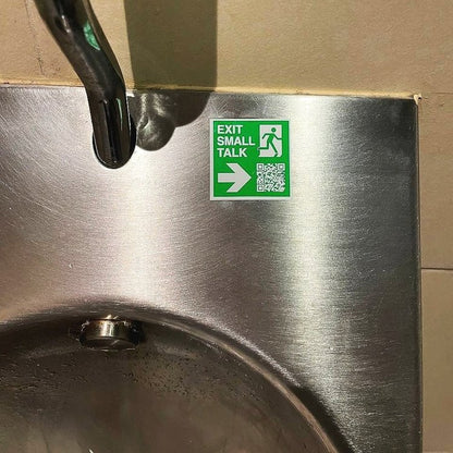 EXIT SMALL TALK  Freche Sticker mit Mini-Droptalk-Runden